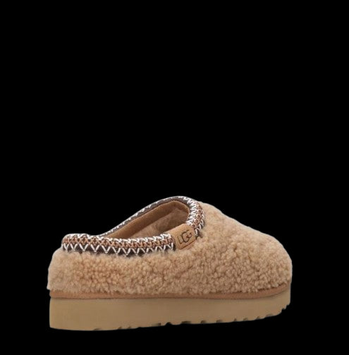 UGG Scarpe Slippers Tasman Maxi Curly in Lana Nocciola Nocciola
