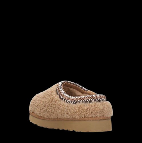 UGG Scarpe Slippers Tasman Maxi Curly in Lana Nocciola Nocciola