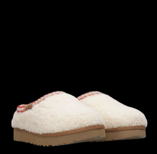 UGG Scarpe Slippers Tasman Maxi Curly in Lana Avorio Avorio