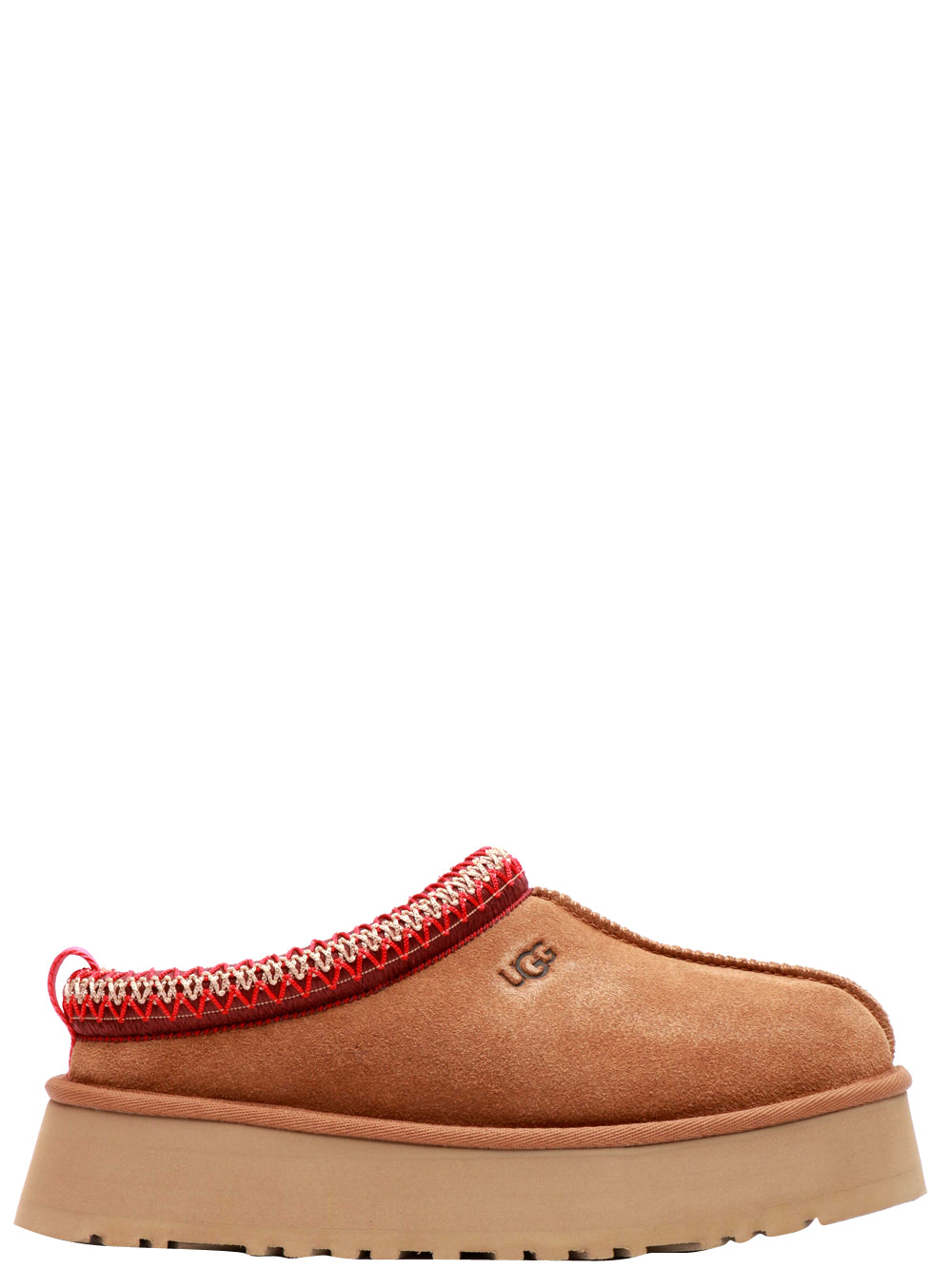 UGG Scarpe Slippers Tazz in Suede Nocciola con Imbottitura in Lana Nocciola