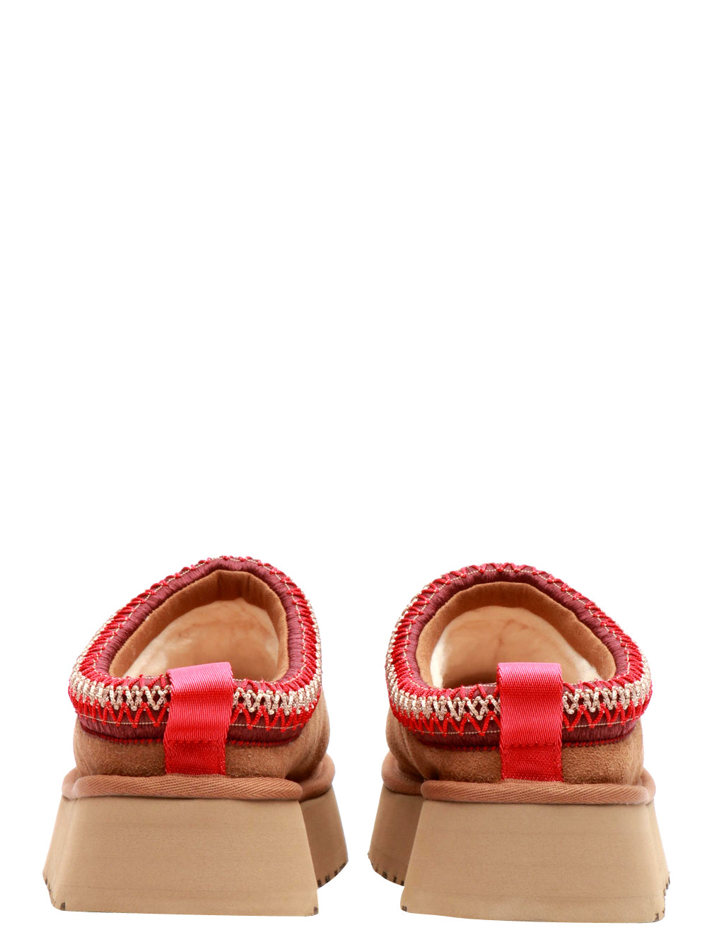 UGG Scarpe Slippers Tazz in Suede Nocciola con Imbottitura in Lana Nocciola