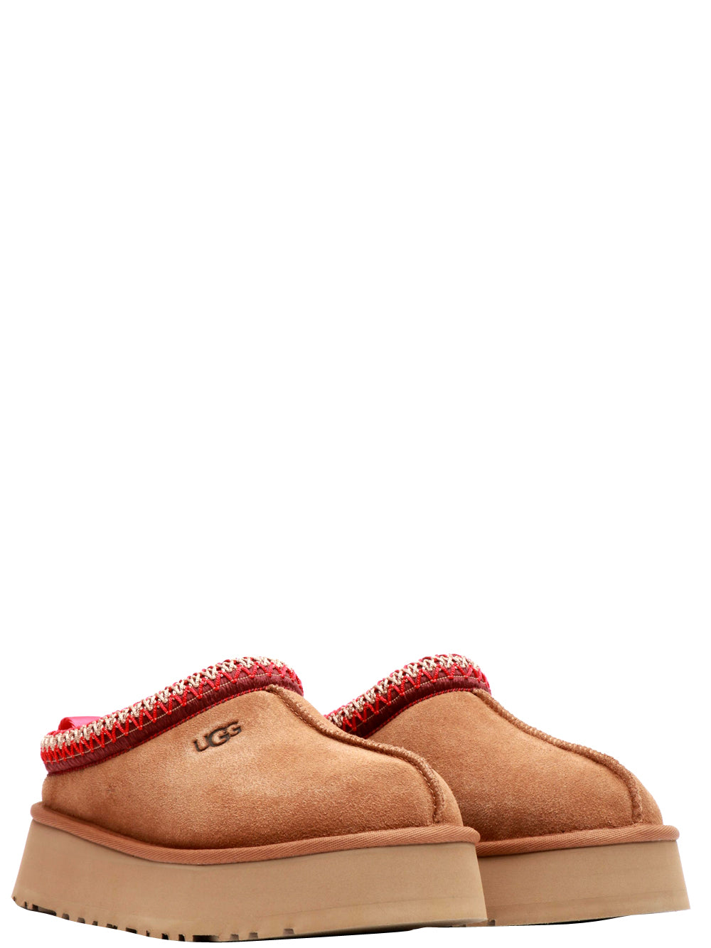 UGG Scarpe Slippers Tazz in Suede Nocciola con Imbottitura in Lana Nocciola