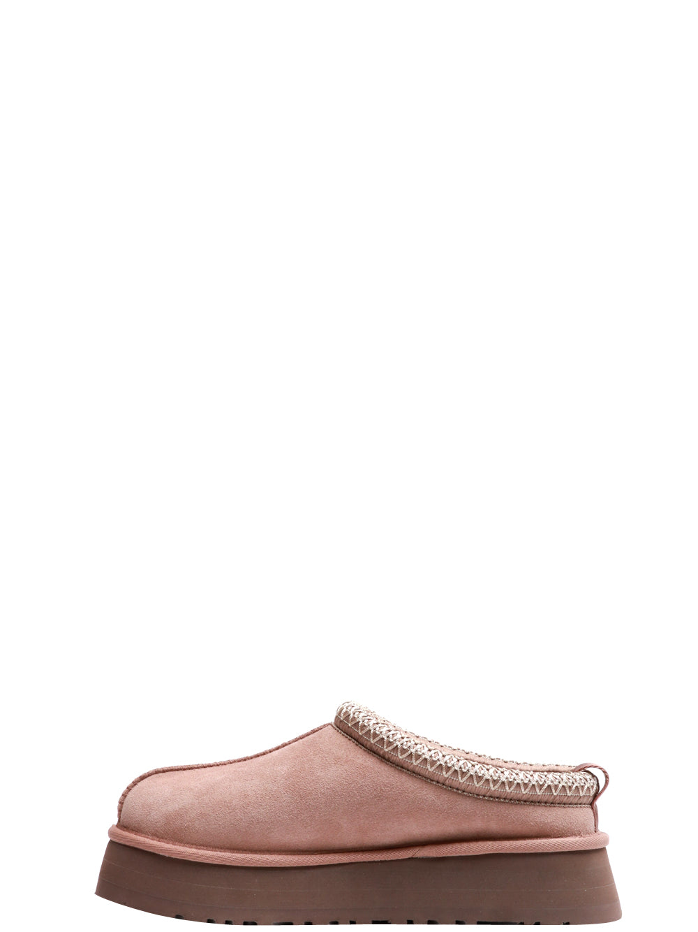 UGG Scarpe Slippers Tazz in Suede Tortora con Imbottitura in Lana Cipria