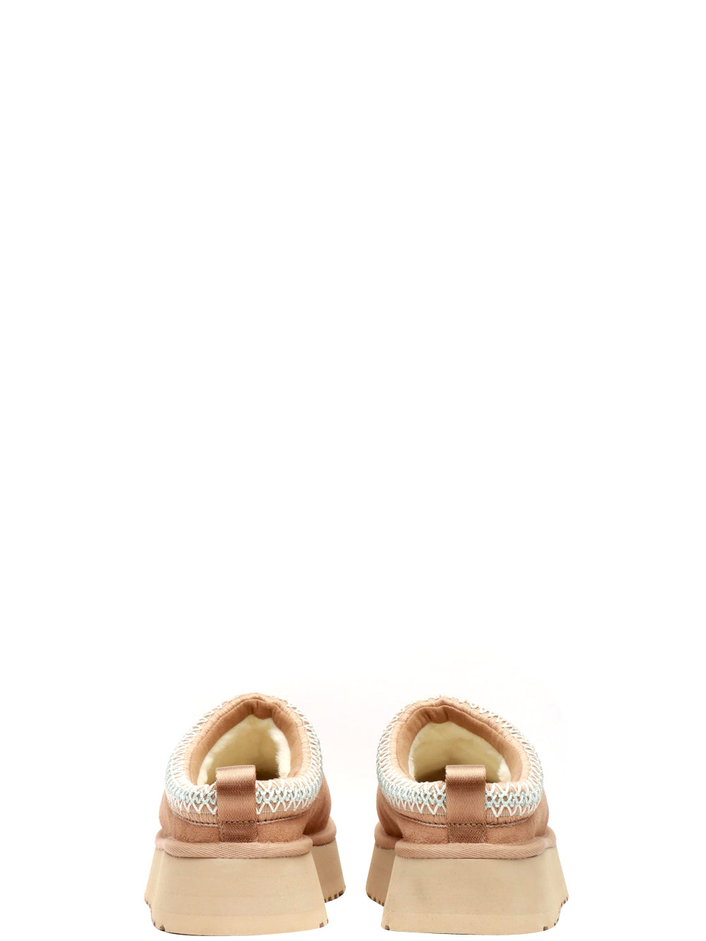 UGG Scarpe Slippers Tazz in Suede Sabbia con Imbottitura in Lana Sabbia