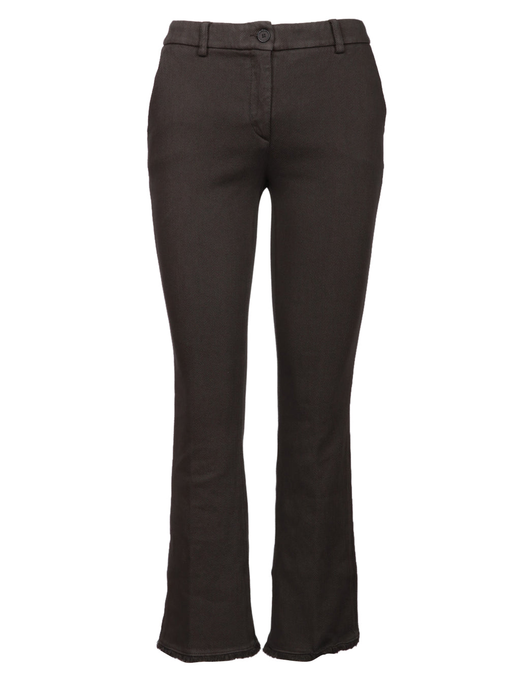 VIA MASINI 80 Pantaloni Corso Firenze T a Trombetta in Cotone Testa di Moro Testa di moro