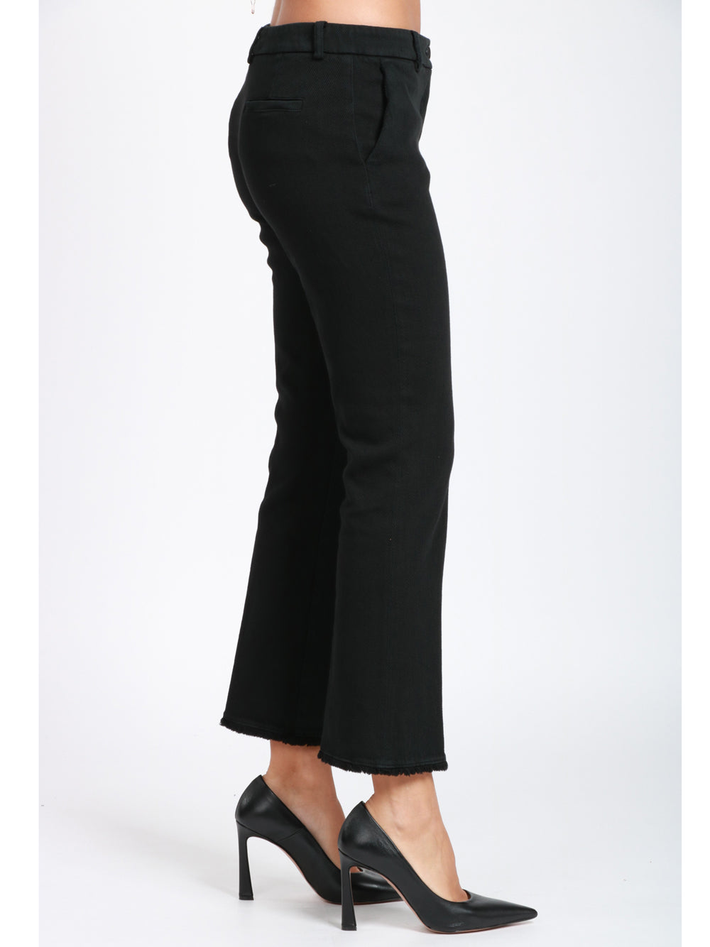 VIA MASINI 80 Pantaloni Corso Firenze T a Trombetta in Cotone Grigi Grigio Antracite