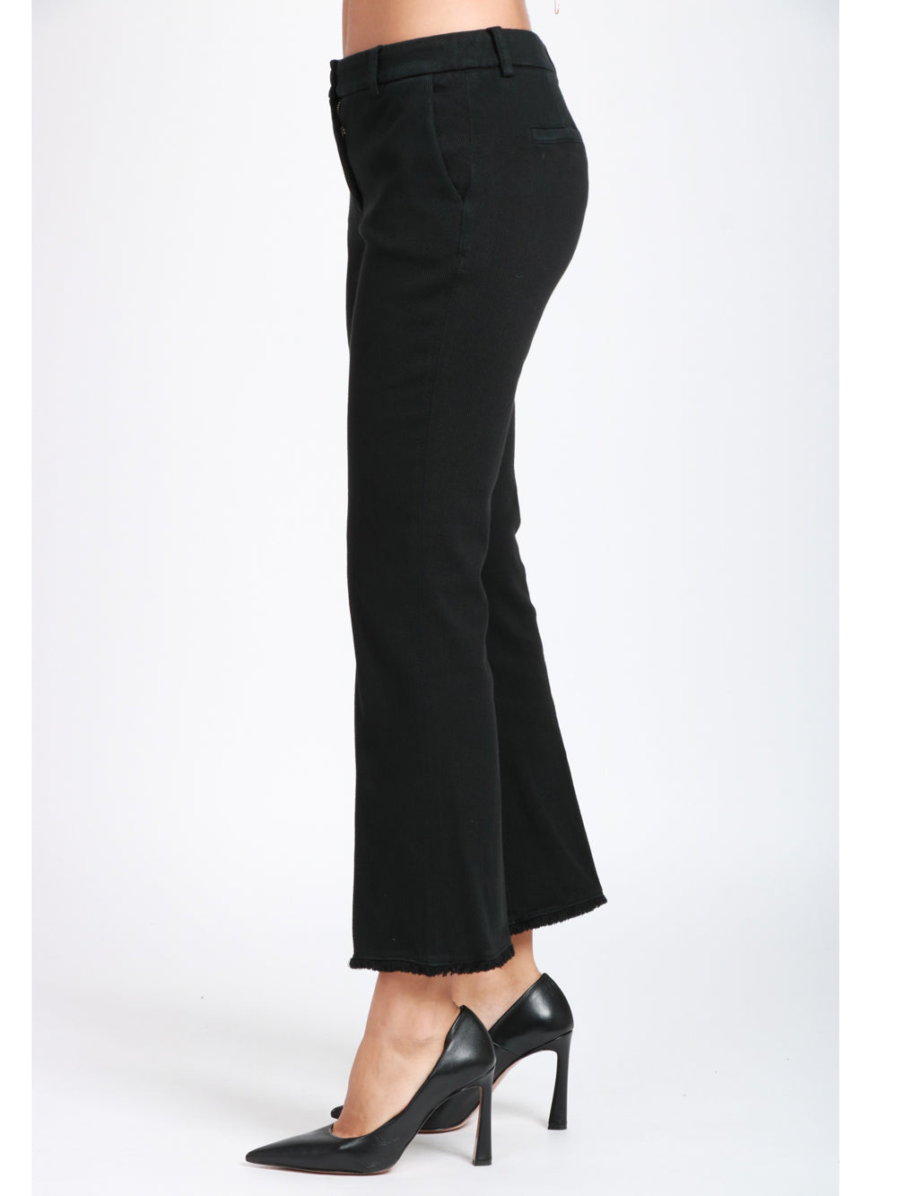 VIA MASINI 80 Pantaloni Corso Firenze T a Trombetta in Cotone Grigi Grigio Antracite