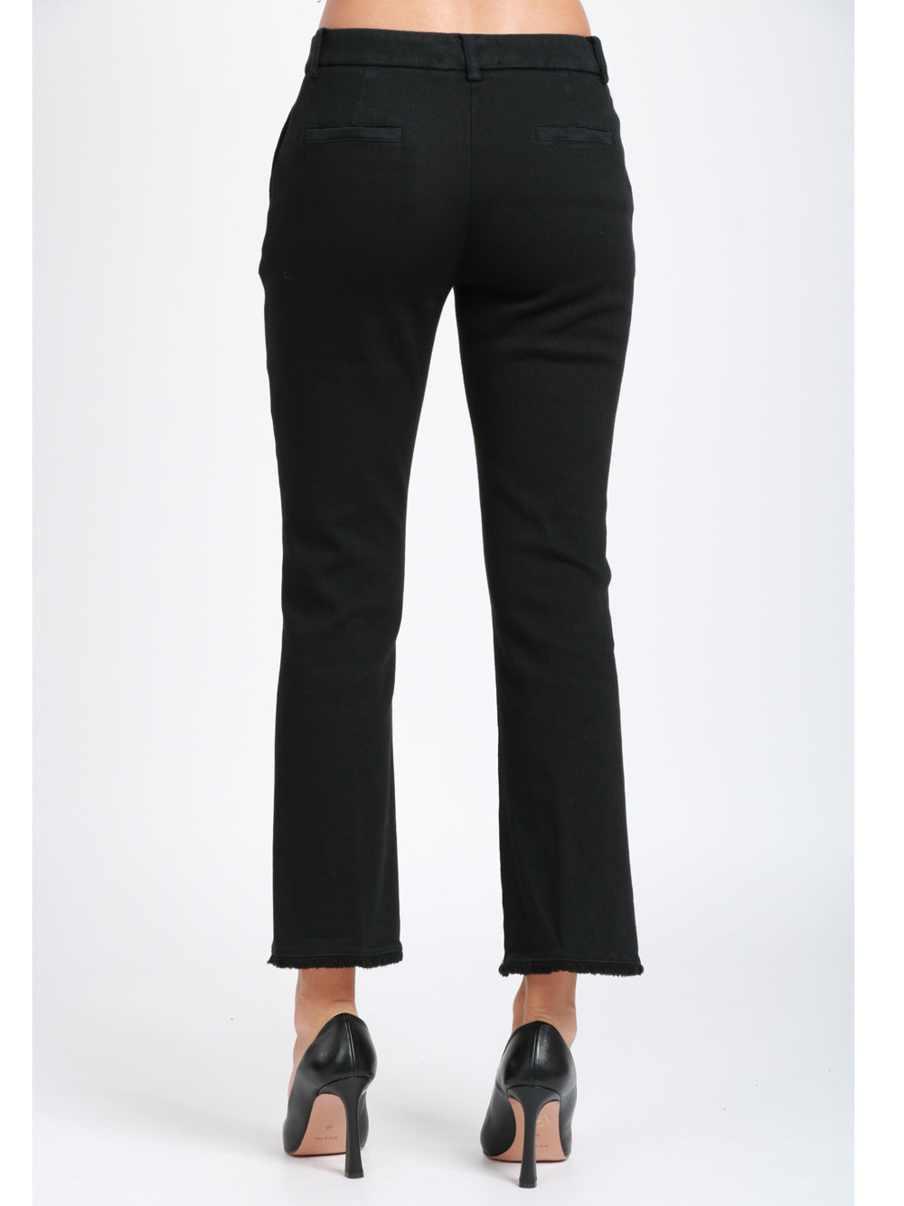 VIA MASINI 80 Pantaloni Corso Firenze T a Trombetta in Cotone Grigi Grigio Antracite