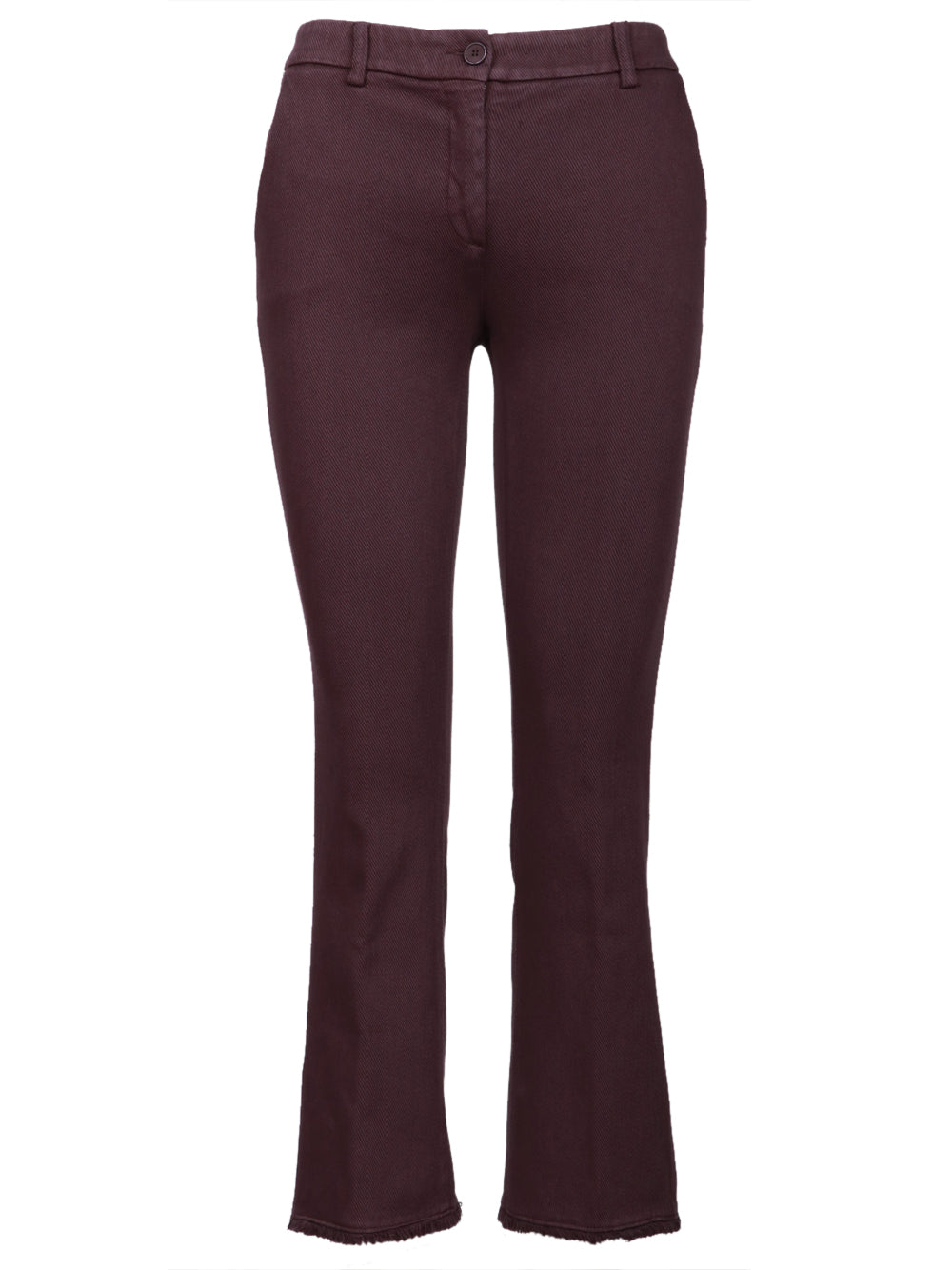 VIA MASINI 80 Pantaloni Corso Firenze T a Trombetta in Cotone Vinaccio Vino