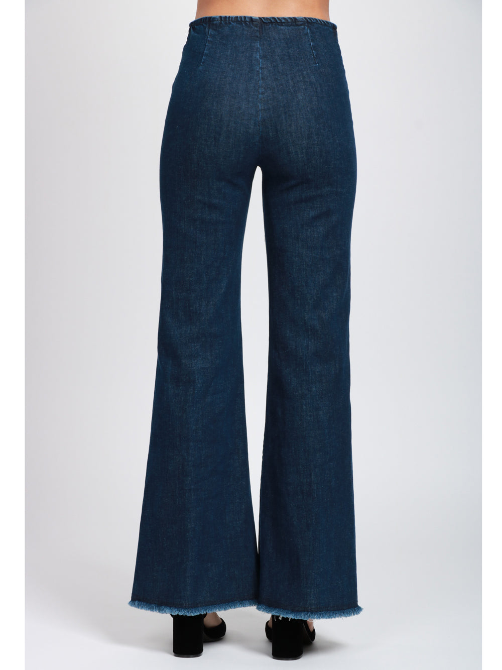 VIA MASINI 80 Jeans Via Conti a Zampa in Denim Blu Denim