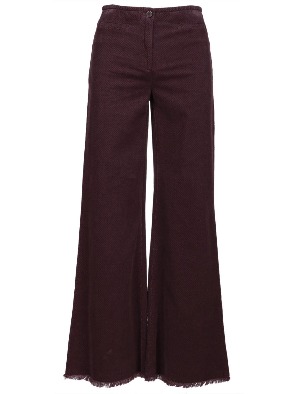 VIA MASINI 80 Pantaloni Via Conti Palazzo in Cotone Vinaccio Vino