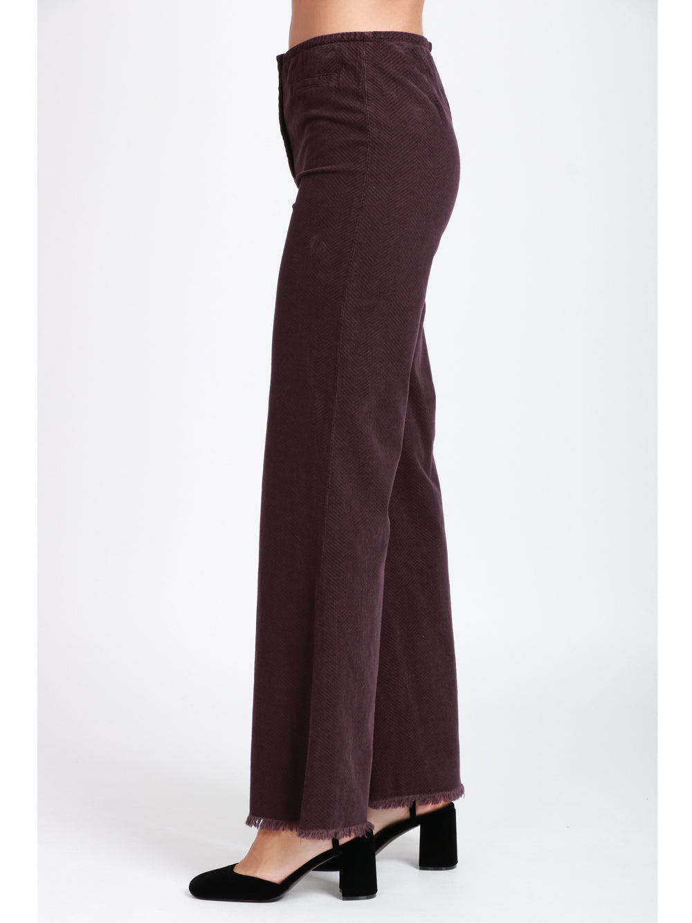 VIA MASINI 80 Pantaloni Via Conti Palazzo in Cotone Vinaccio Vino