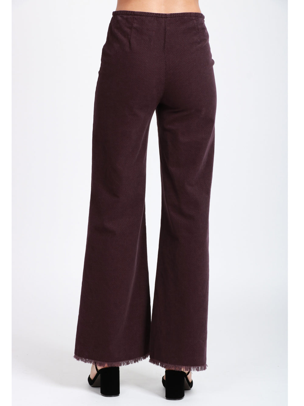 VIA MASINI 80 Pantaloni Via Conti Palazzo in Cotone Vinaccio Vino