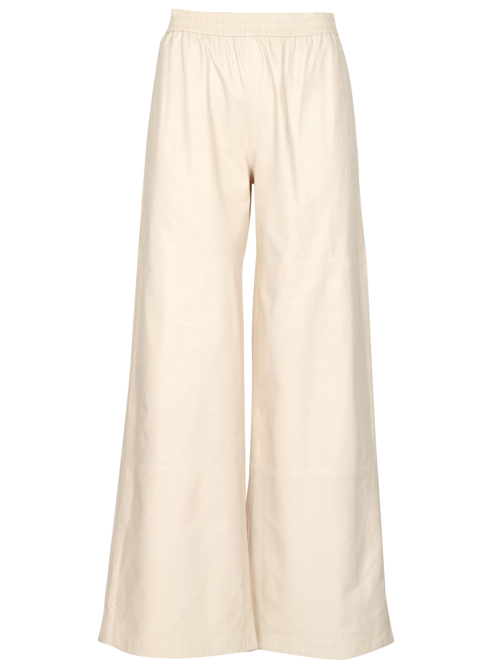 VIA MASINI 80 Pantaloni Via di Narni Palazzo in Suede Sabbia Burro