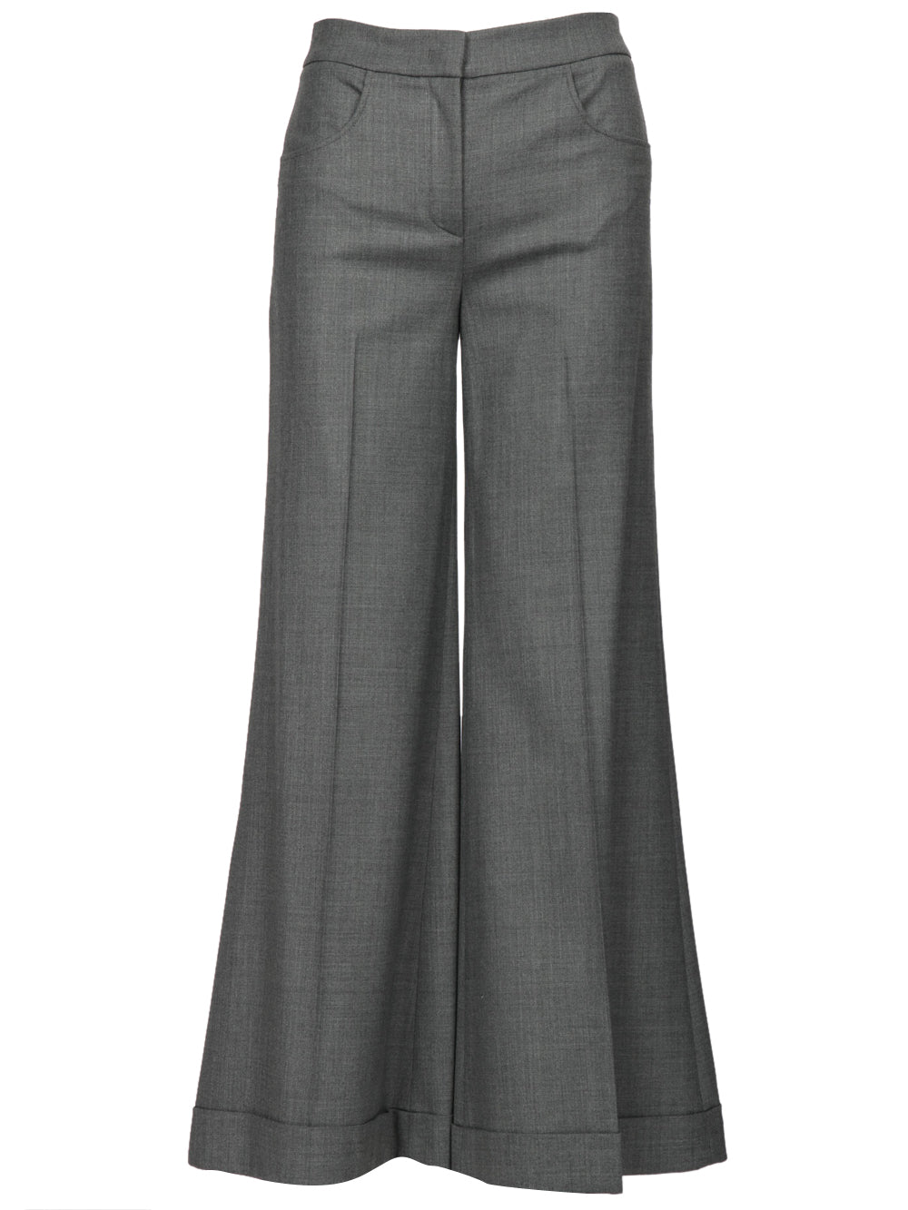 VIA MASINI 80 Pantaloni Via Mascagni in Fresco di Lana Grigi Grigio