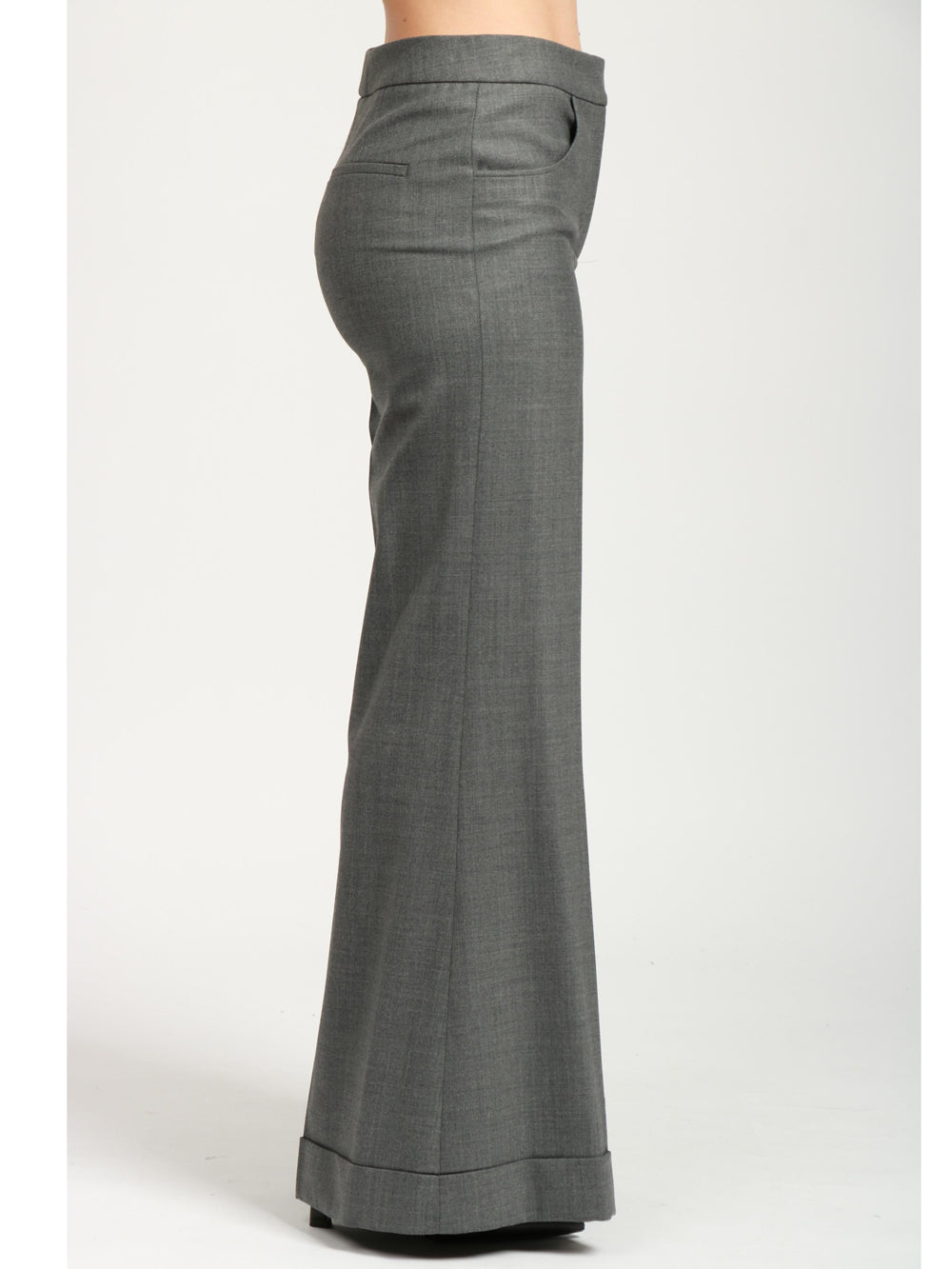 VIA MASINI 80 Pantaloni Via Mascagni in Fresco di Lana Grigi Grigio