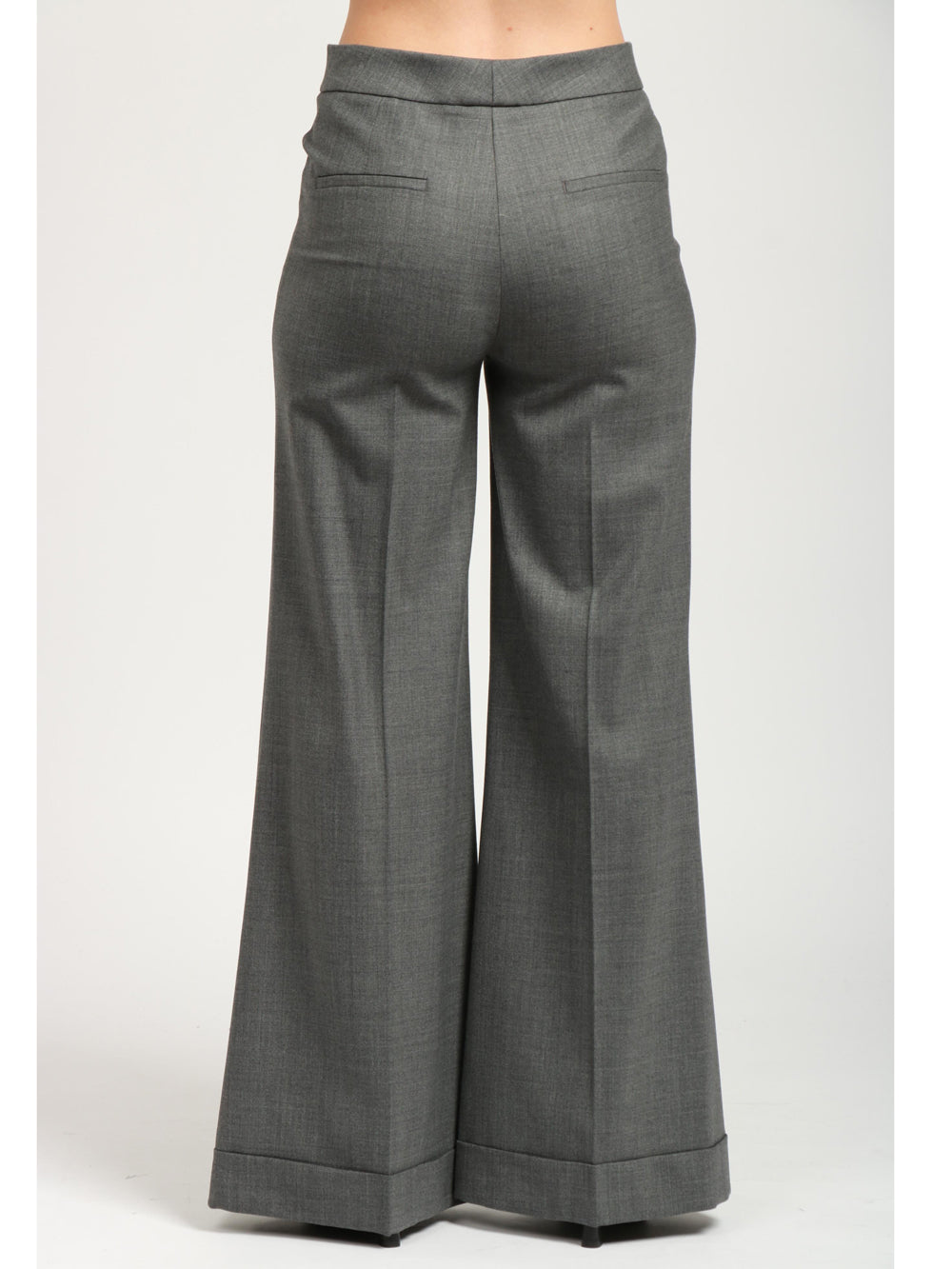 VIA MASINI 80 Pantaloni Via Mascagni in Fresco di Lana Grigi Grigio