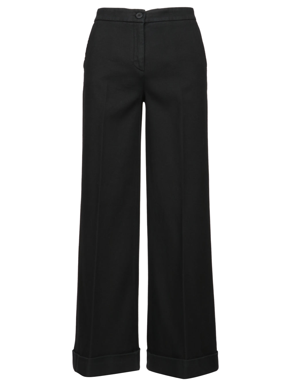 VIA MASINI 80 Pantaloni Via Mascagni Palazzo in Cotone Neri Nero