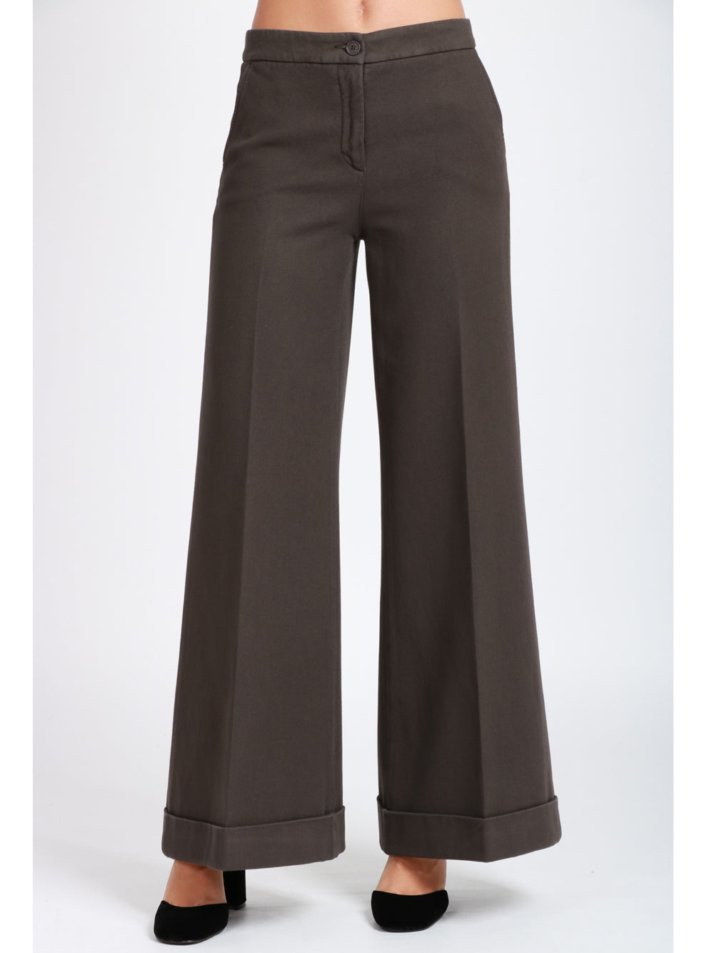 VIA MASINI 80 Pantaloni Via Mascagni Palazzo in Cotone Testa di Moro Testa di moro