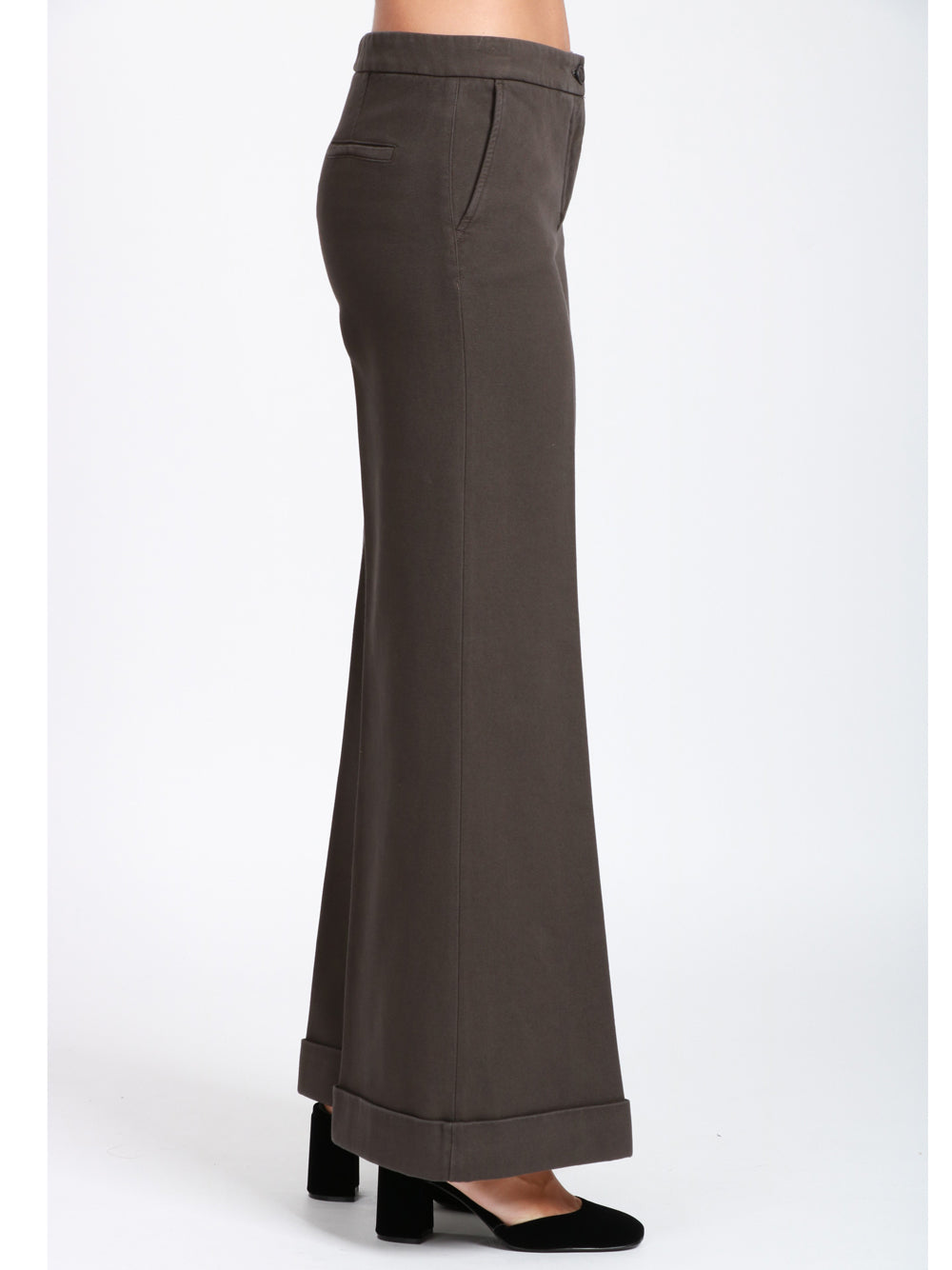 VIA MASINI 80 Pantaloni Via Mascagni Palazzo in Cotone Testa di Moro Testa di moro