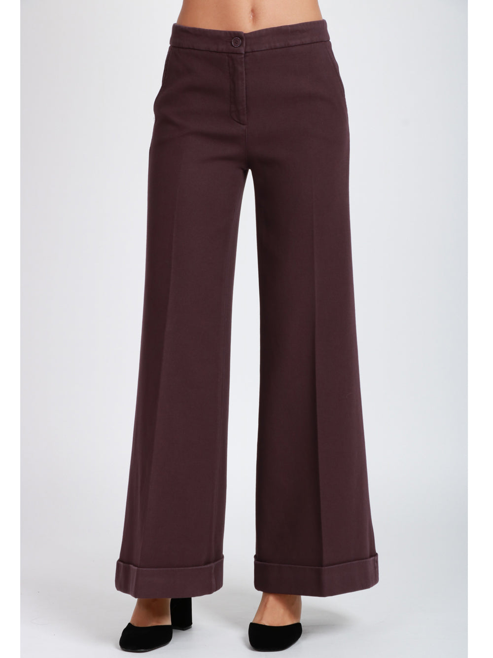 VIA MASINI 80 Pantaloni Via Mascagni Palazzo in Cotone Vinaccio Vino