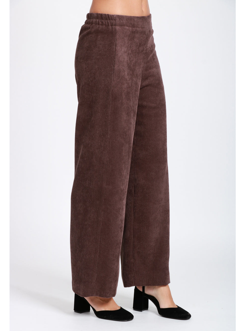 VIA MASINI 80 Pantaloni Via Milano in Velluto a Costine Marrone Marrone