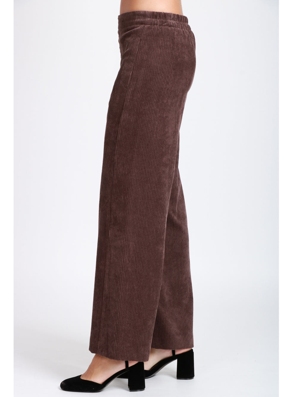 VIA MASINI 80 Pantaloni Via Milano in Velluto a Costine Marrone Marrone