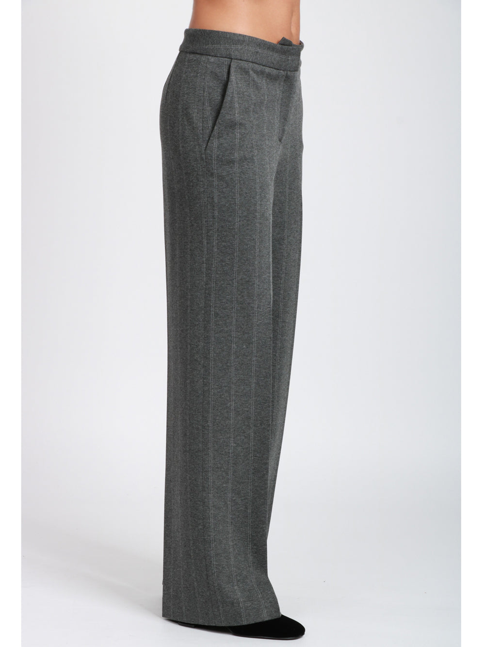 VIA MASINI 80 Pantaloni Via Sanzada Grigi Gessati Bianchi Grigio Bianco