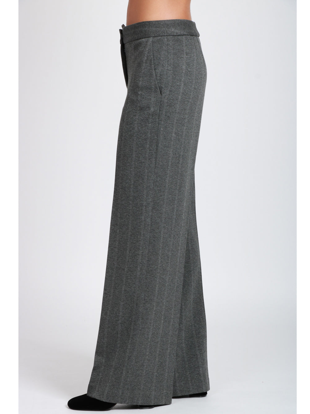 VIA MASINI 80 Pantaloni Via Sanzada Grigi Gessati Bianchi Grigio Bianco