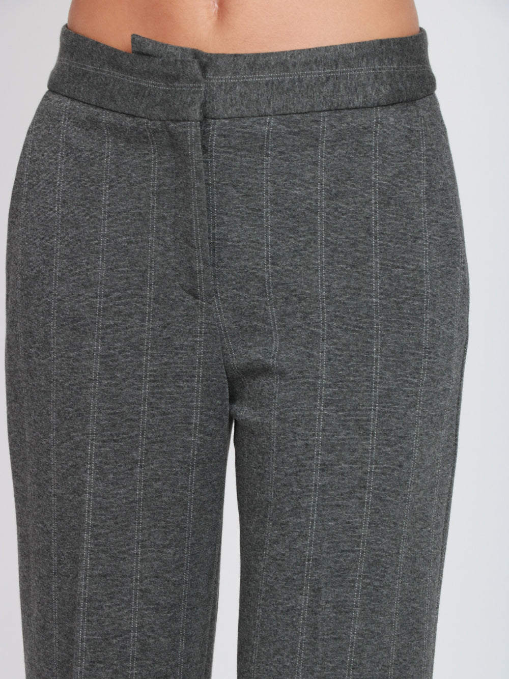 VIA MASINI 80 Pantaloni Via Sanzada Grigi Gessati Bianchi Grigio Bianco