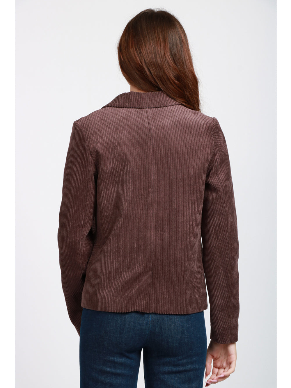 VIA MASINI 80 Giacca Via Verdi Monopetto in Velluto a Costine Marrone Marrone