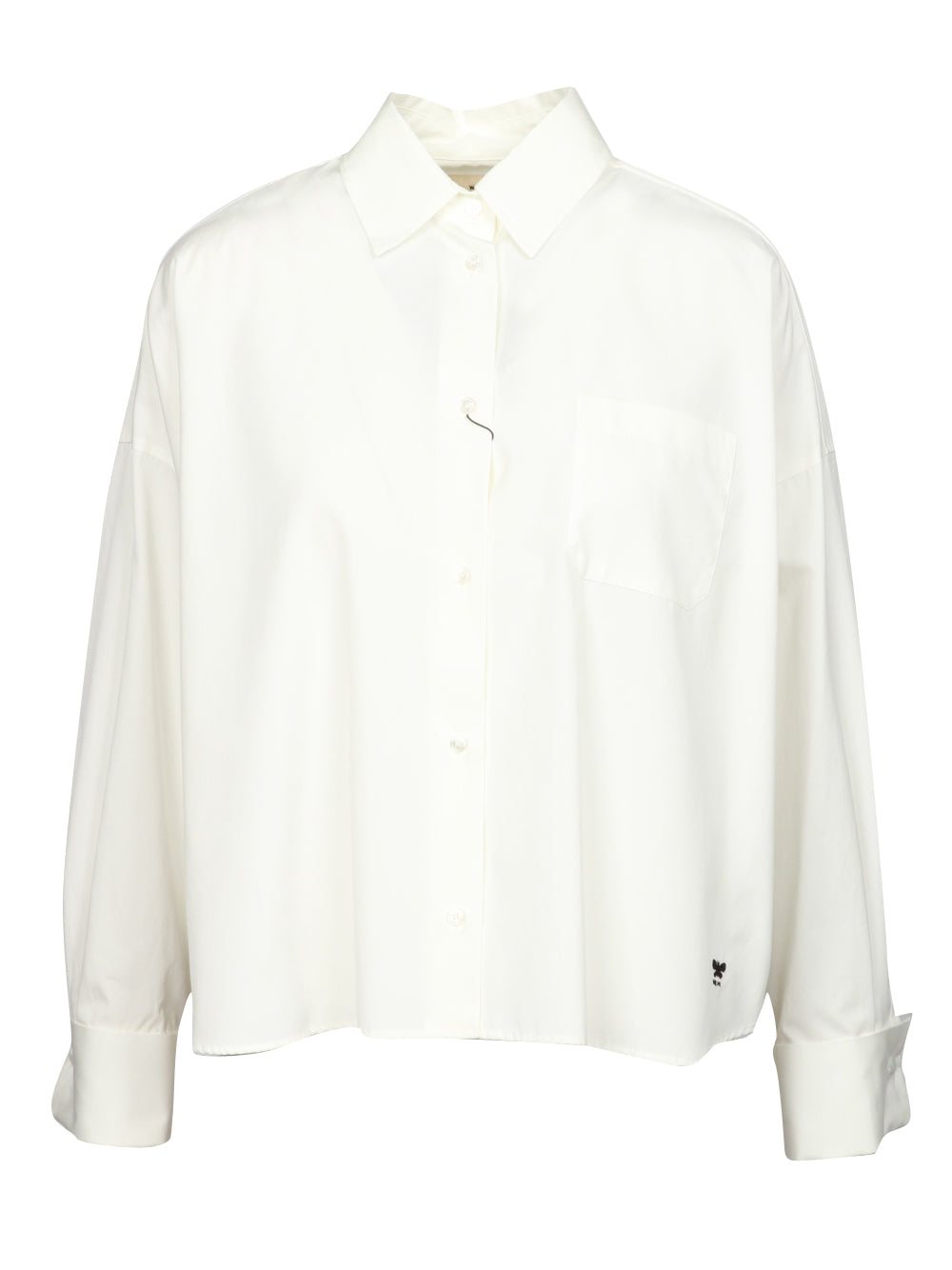 WEEKEND MAX MARA Camicia Arturo in Popeline Bianca Over Bianco latte
