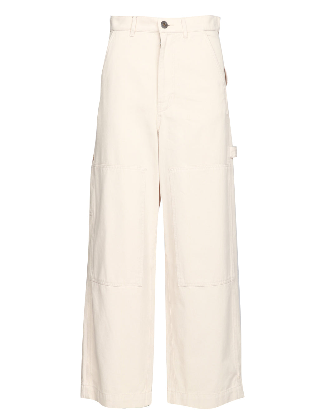 WEEKEND MAX MARA Pantaloni Caronte Cargo in Drill di Cotone Ecru Ecru