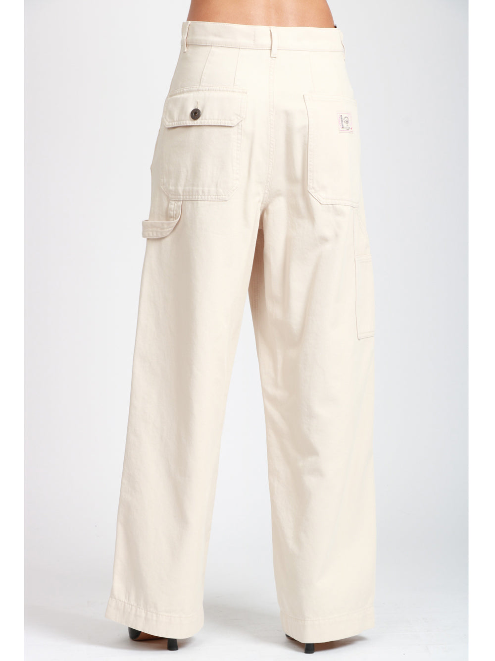 WEEKEND MAX MARA Pantaloni Caronte Cargo in Drill di Cotone Ecru Ecru