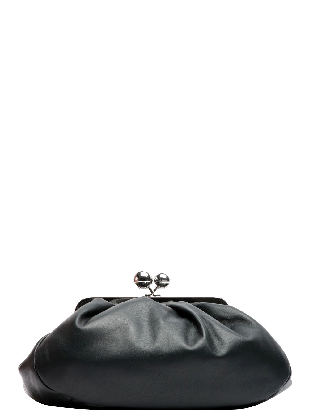 WEEKEND MAX MARA Borsa Pochette Pasticcino Cubico Media in Pelle Nera Nero