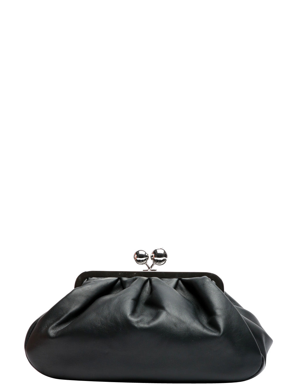 WEEKEND MAX MARA Borsa Pochette Pasticcino Cubico Media in Pelle Nera Nero