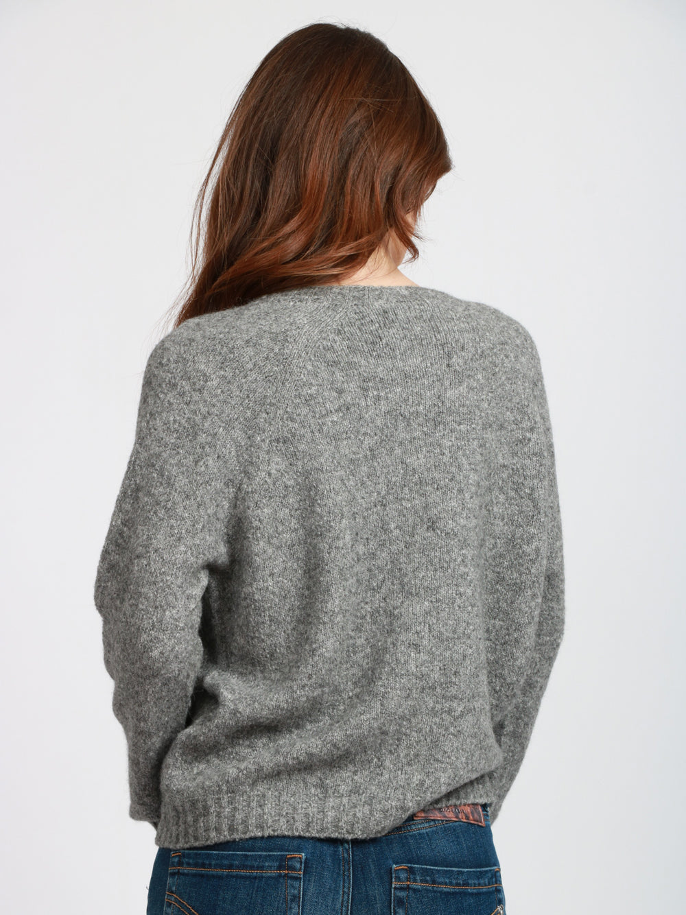 WEEKEND MAX MARA Maglia Ghiacci Girocollo in Alpaca Grigia Grigio