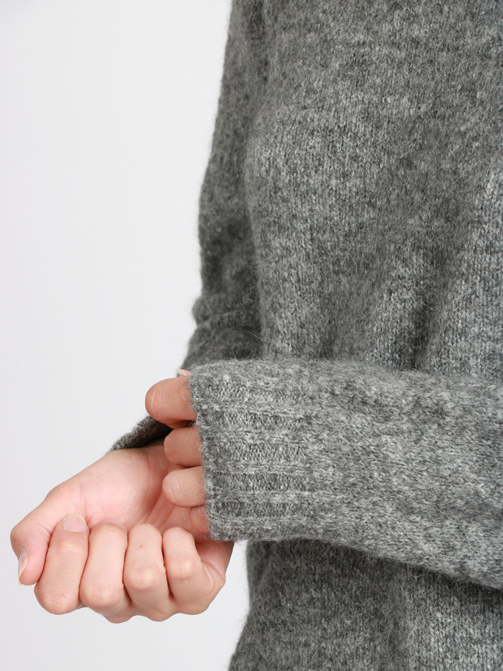WEEKEND MAX MARA Maglia Ghiacci Girocollo in Alpaca Grigia Grigio