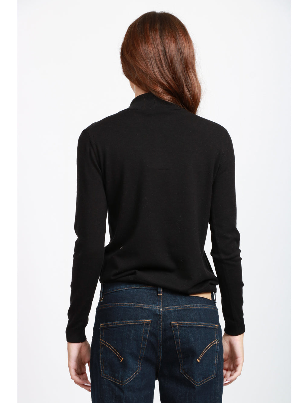 WEEKEND MAX MARA Maglia Kiku Dolcevita in Misto Lana Nera Nero