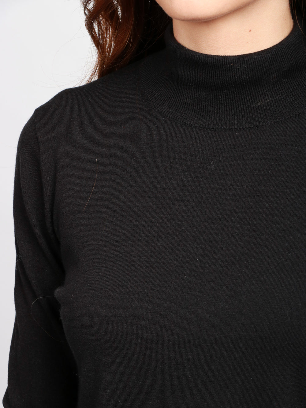 WEEKEND MAX MARA Maglia Kiku Dolcevita in Misto Lana Nera Nero