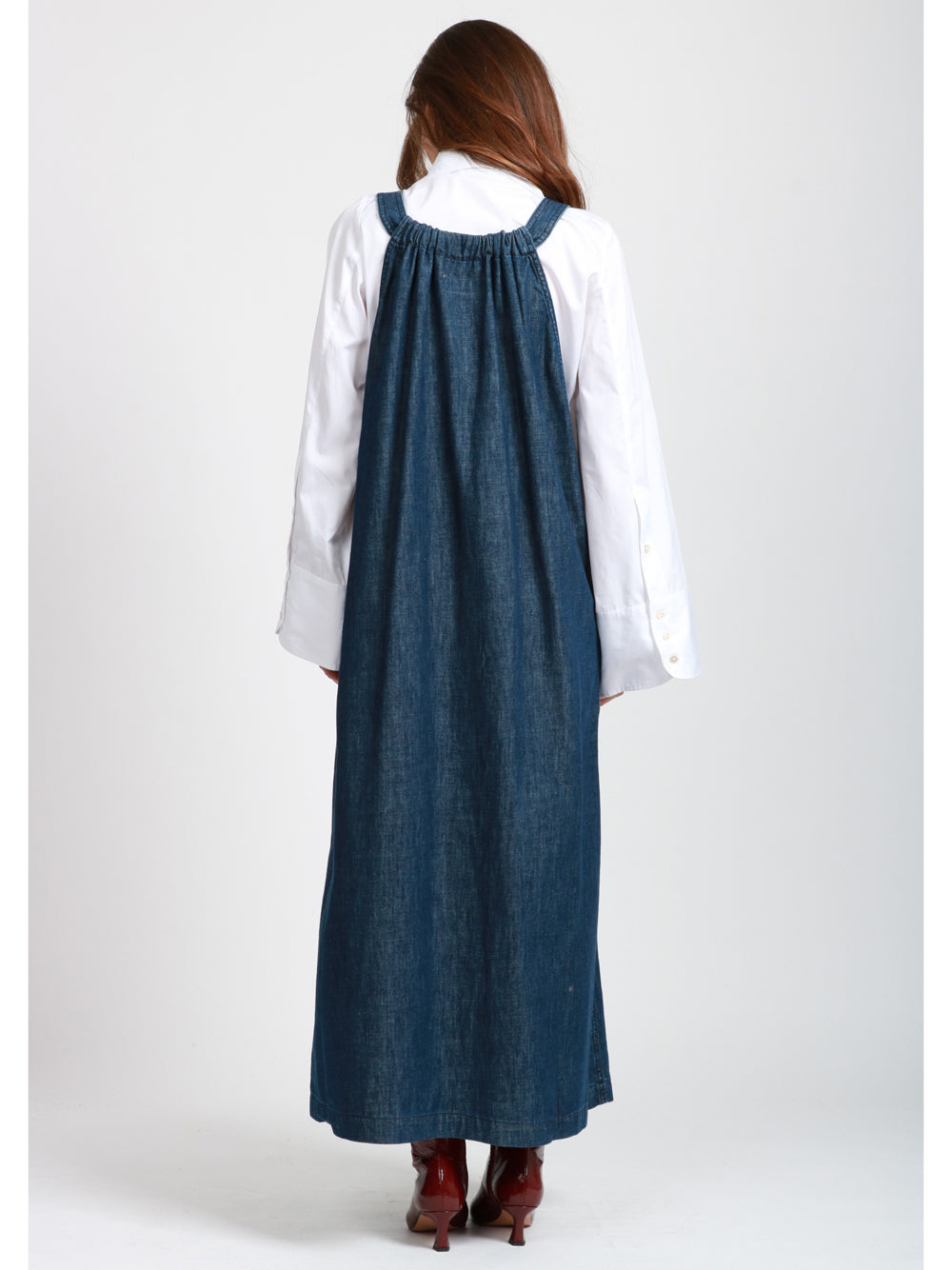WEEKEND MAX MARA Vestito Salopette Kiss in Denim Blu Denim