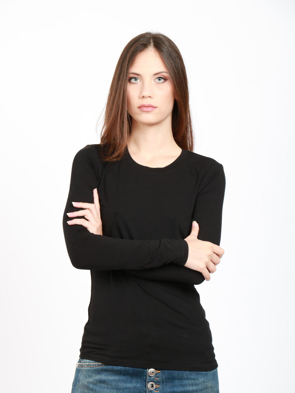 WEEKEND MAX MARA Maglia Multie Girocollo Nera Nero