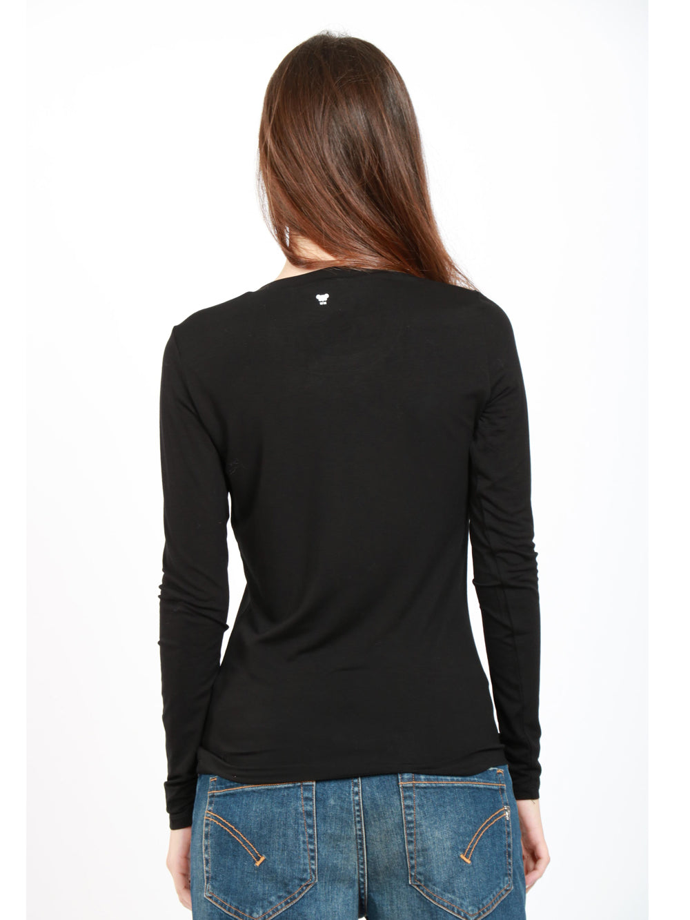 WEEKEND MAX MARA Maglia Multie Girocollo Nera Nero
