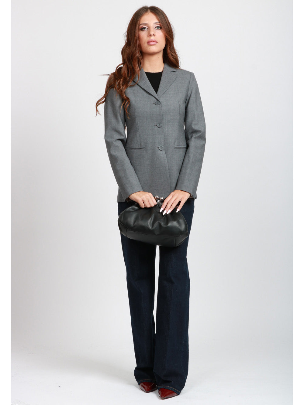 WEEKEND MAX MARA Borsa Pochette Prati Pasticcino Small in Pelle Nera Nero