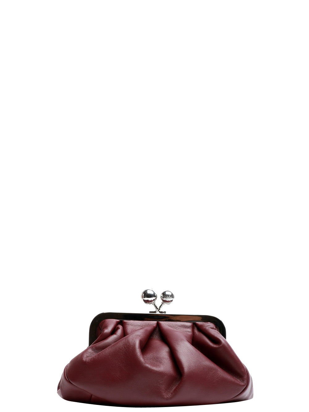 WEEKEND MAX MARA Borsa Pochette Prati Pasticcino Small in Pelle Bordeaux Vino