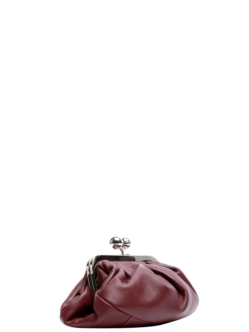 WEEKEND MAX MARA Borsa Pochette Prati Pasticcino Small in Pelle Bordeaux Vino