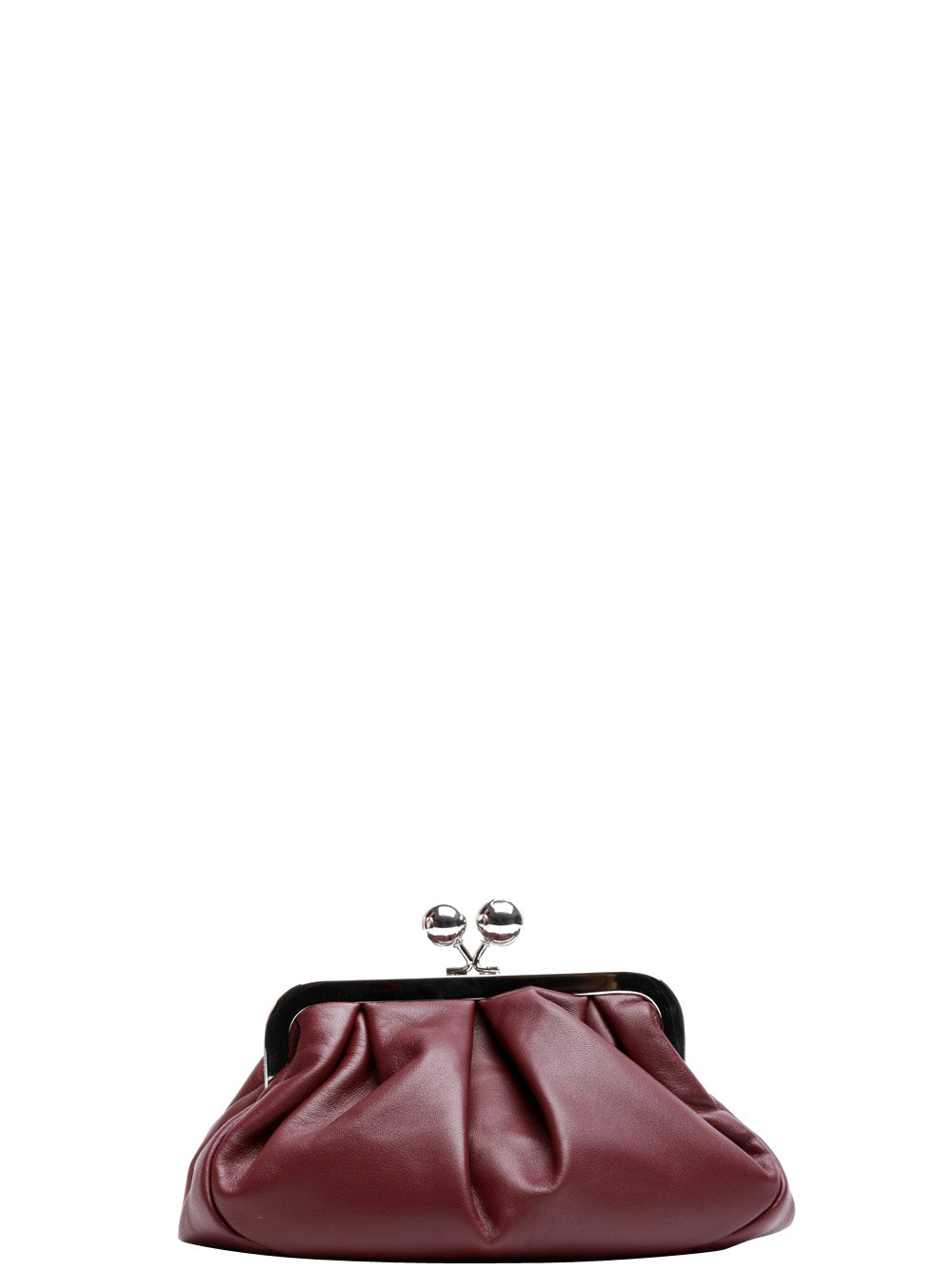 WEEKEND MAX MARA Borsa Pochette Prati Pasticcino Small in Pelle Bordeaux Vino