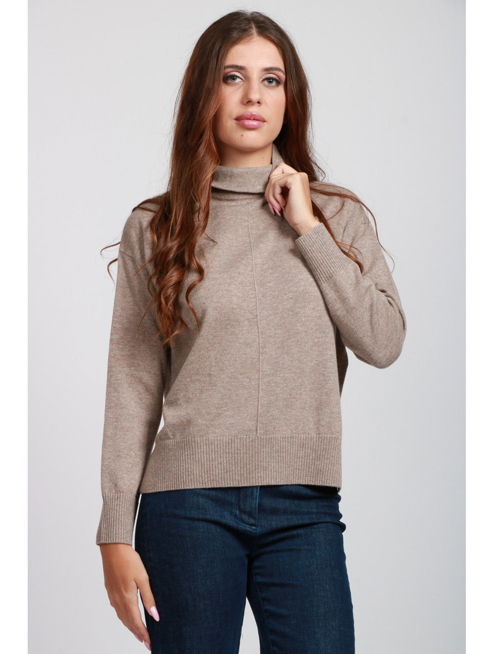 WEEKEND MAX MARA Maglia Scrivia in Lana e Cashmere Fango Fango