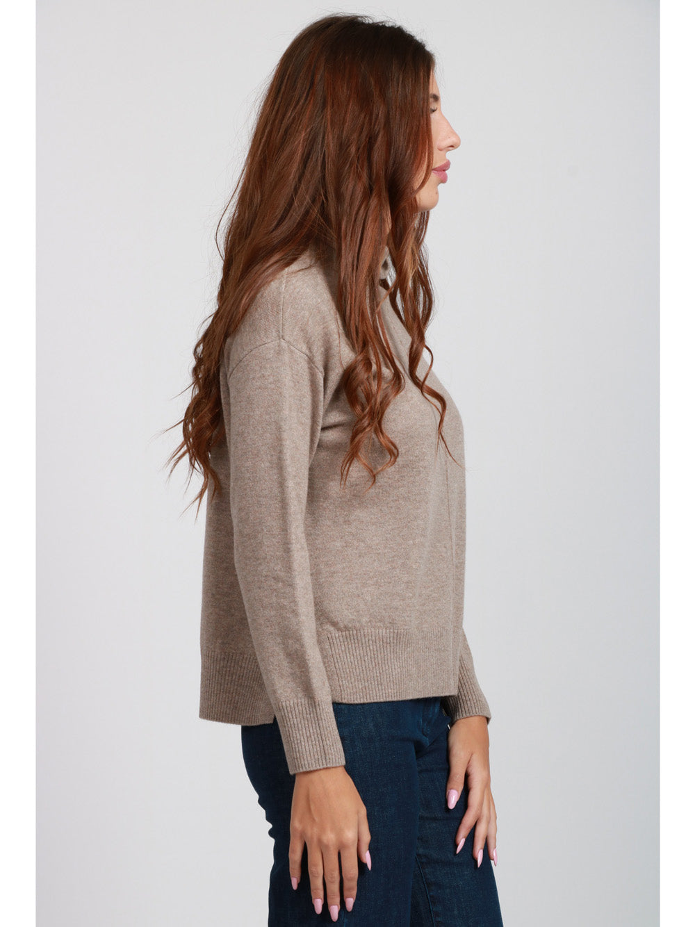 WEEKEND MAX MARA Maglia Scrivia in Lana e Cashmere Fango Fango