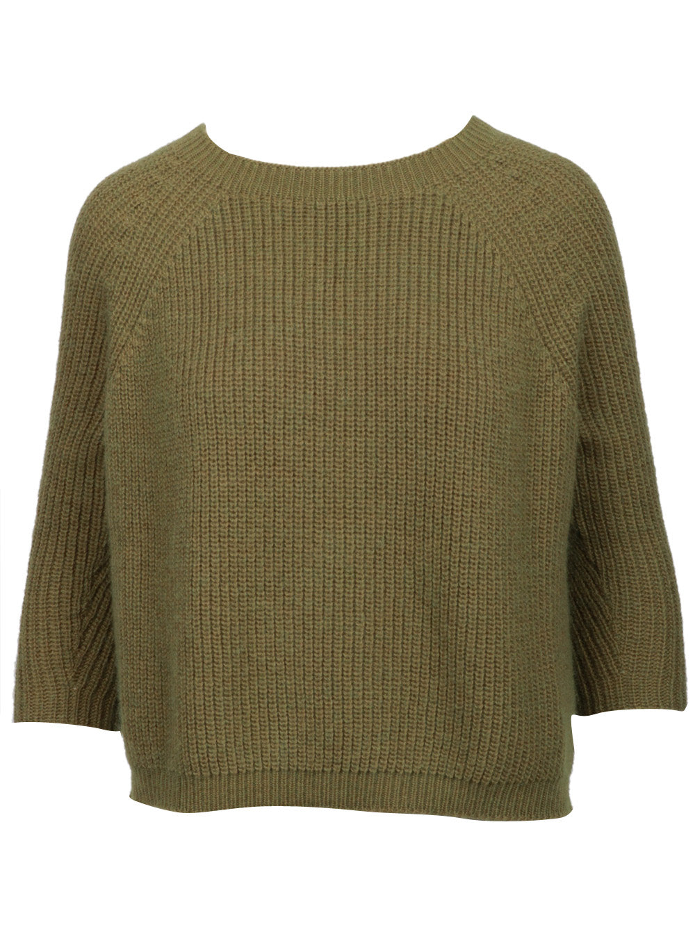 WEEKEND MAX MARA Maglia Xeno a Costine in Mohair Verde Verde
